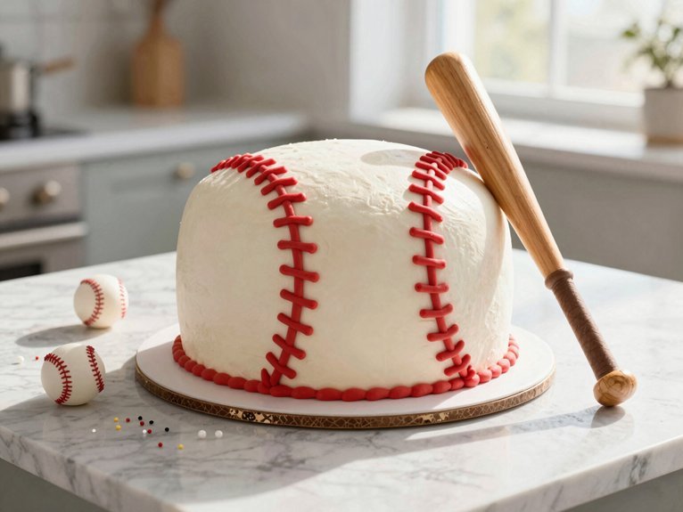 3d baseball cake instructions