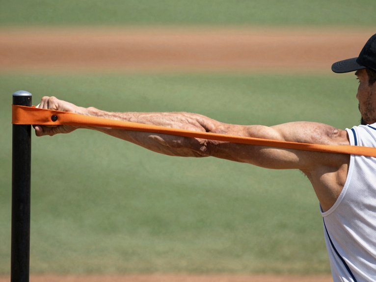 90 degree throwing arc band training