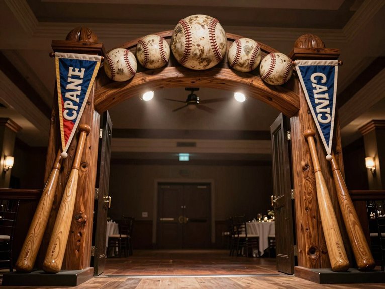 balloon arch patriotic baseball grandeur