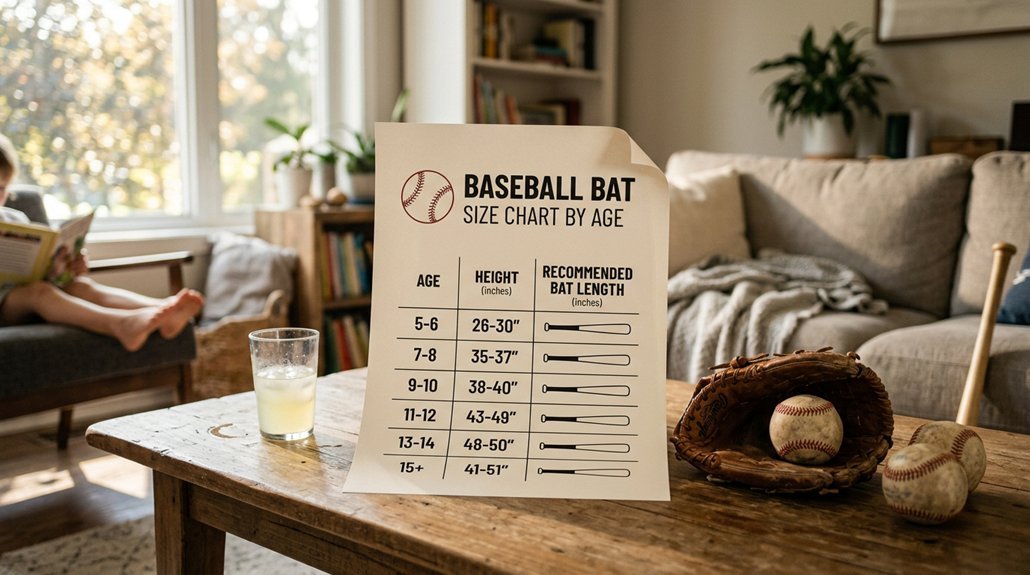 baseball bat sizes by age