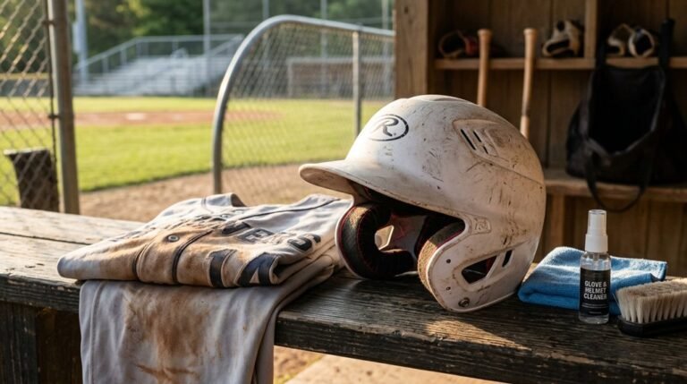 baseball helmet cleaning steps