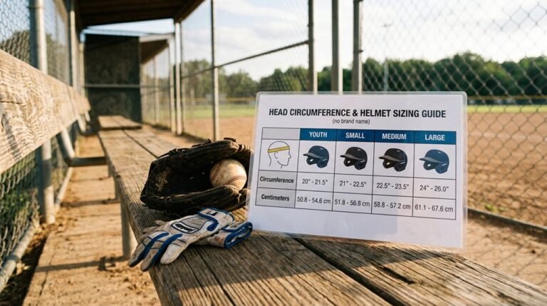 baseball helmet size charts by age