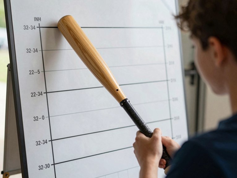 interactive chart for bat length