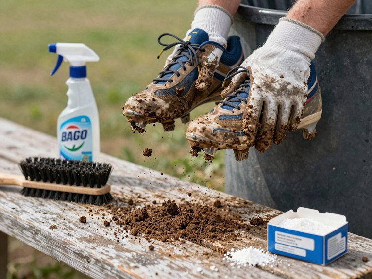 knock off dirt scrub dry