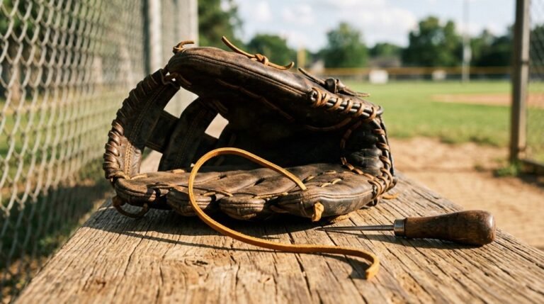 lace a baseball glove steps