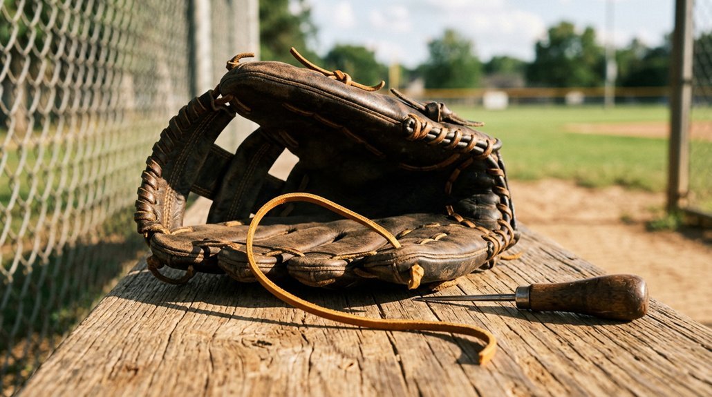 lace a baseball glove steps