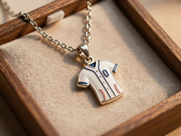 personalizable baseball jersey number necklace