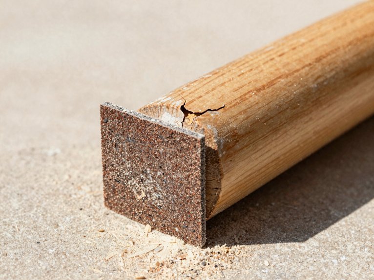 sanded dent flush with wood