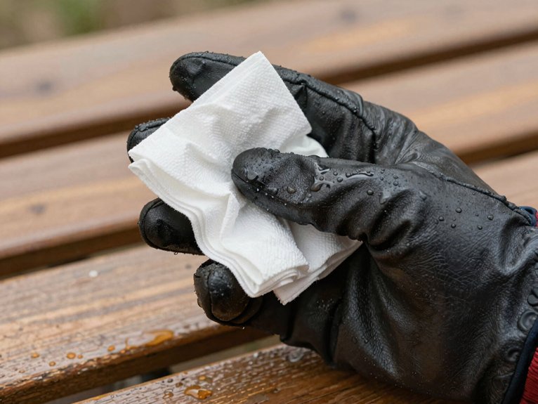 stuff pocket and fingers to shape